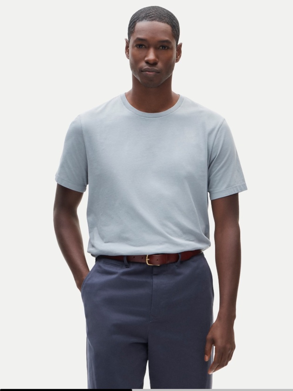 J. Crew Broken-in T-shirt - Slate Blue Crewneck T-Shirt